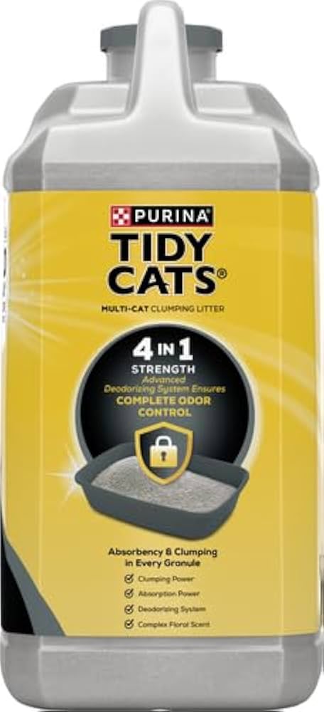 Purina Tidy Cats 4-in-1 Strength Clumping Multi Cat Litter - Low Dust Scoop, 20 lb Jug