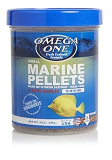Omega One Garlic Marine Pellets Small, 4.5 oz - Sinking Saltwater Fish Food