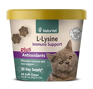 NaturVet L-Lysine Immune Support Plus Antioxidants Cat Supplement - 60 Soft Chews