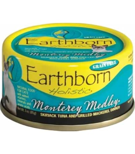 Earthborn Holistic Catalina Catch Grain-Free Wet Cat Food, 3 oz Can - Mackerel & Shrimp Dinner