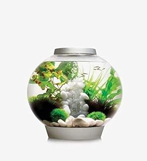 biOrb Classic Aquarium with LED Light, 4 Gallon - Silver
