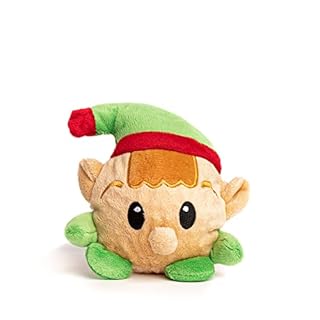 Fabdog Holiday Elf Faball Dog Toy - Small Plush Squeak Ball for Fetch