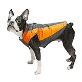Gooby Trekking Jacket XL Orange Dog Vest, Water Resistant, Small Breed, 22" Chest