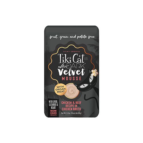 Tiki Cat After Dark Velvet Mousse - Chicken & Beef, 80g/2.8oz Cat Food Pouch
