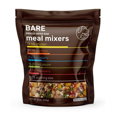 Bare Meal Mixers Freeze-Dried Chicken Dog Food Topper, 12 oz
