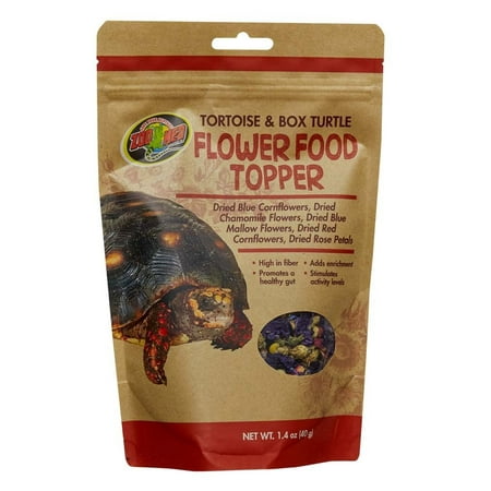 Zoo Med Tortoise & Box Turtle Flower Food Topper - 1.4 oz Reptile Supplement
