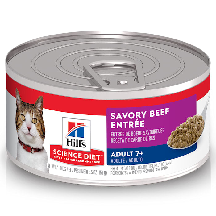 Hill's Science Diet Adult +7 Savory Beef Entree Wet Cat F...