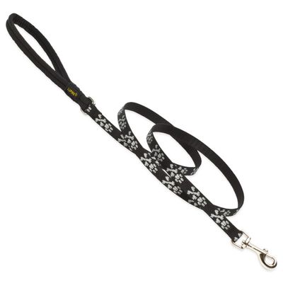 LupinePet Originals Bling Bonz Dog Leash, 1/2 inch x 6 ft, Padded Handle