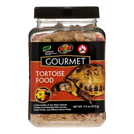 Zoo Med Gourmet Tortoise Food - 7.25oz/7.5oz - Enriched Diet with Carrots & Hibiscus
