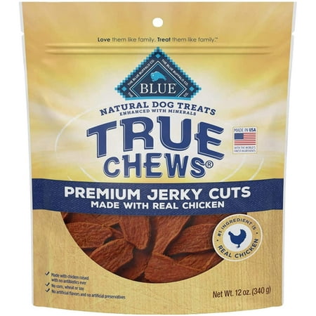Blue Buffalo True Chews Premium Jerky Cuts Chicken Dog Treats, 12 oz Bag