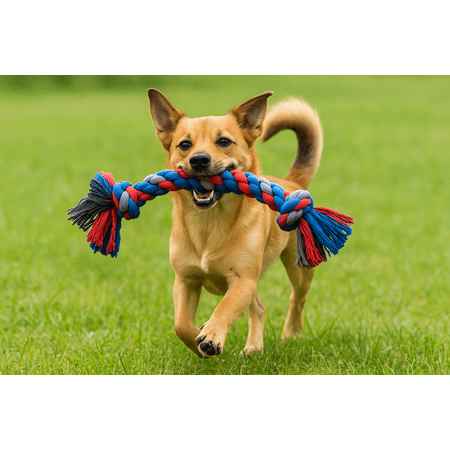 Mammoth Flossy Chews Color Rope Bone Dog Toy, Medium 12 inch, Multicolor