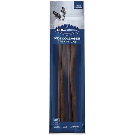 Barkworthies 840139124273 12 in. Collagen Beef Sticks for...