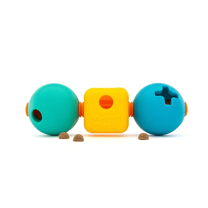 Guru Treat Trio Medium Dog Toy - Treat Dispensing Puzzle, Interactive Fun!