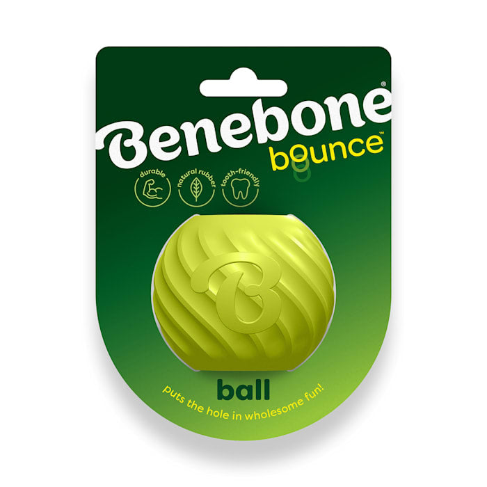 Benebone Rubber Ball Dog Toy - Durable & Bouncy Fetch Toy for Dogs (Medium)