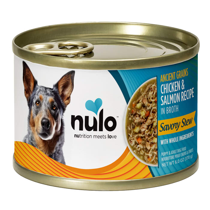 Nulo Dog Ancient Grain Stew, Chicken & Salmon Recipe, 6 oz Can