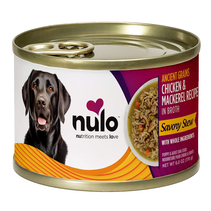 Nulo Ancient Grain Dog Food Stew, Chicken & Mackerel, 6 oz Can