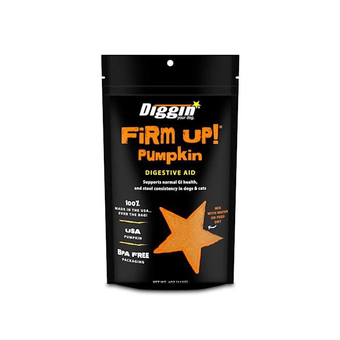 Diggin Your Dog Firm Up! Pumpkin Supplement - Digestive Aid for Dogs & Cats - 4 oz