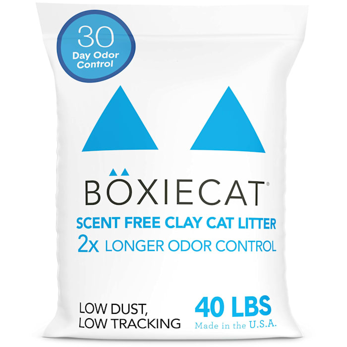 Boxiecat Unscented 30 Day Odor Control Clumping Clay Cat Litter - 40lbs
