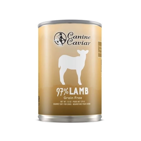 Canine Caviar Lamb Canned Dog Food, 97% Lamb, 12.7 oz Cans (Case of 12)