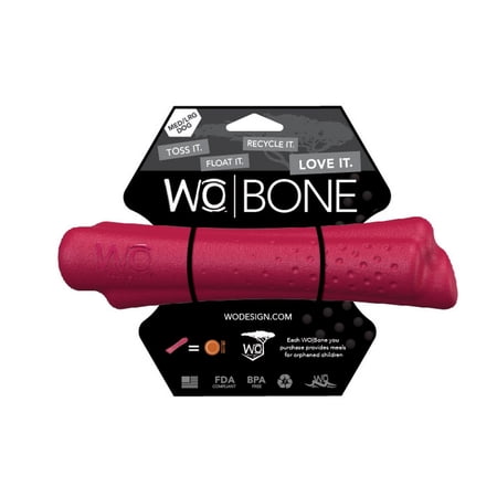 WO Bone Large Cranberry Bone Toy for Med/Large Dogs
