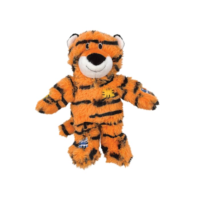 KONG Wild Knots Tiger Dog Toy - Small/Medium - Plush & Durable with Rope Knots