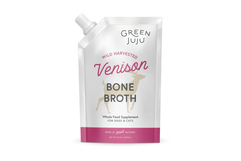 Green Juju Frozen Venison Bone Broth for Dogs & Cats - 20 oz