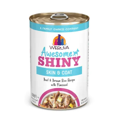 Weruva Awesome Shiny Beef & Rice Wet Dog Food - Skin & Coat Health - 14 oz