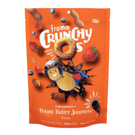 Fromm Crunchy O's Peanut Butter Jammers Dog Treats, 6 oz - Multigrain, Low Calorie