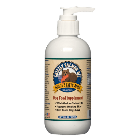 Grizzly Salmon Oil for Dogs & Cats - Omega Fatty Acids, 8 oz Pump Bottle