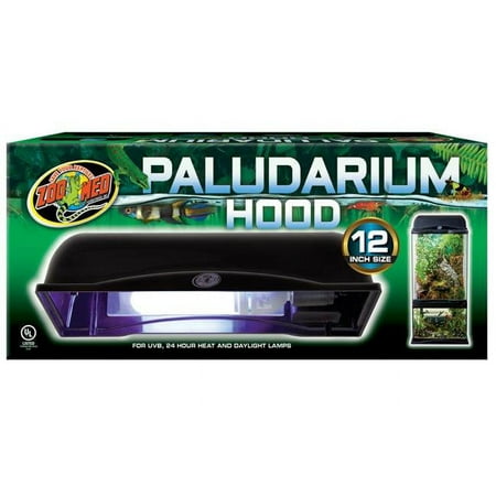 Zoo Med 12-Inch Paludarium Hood - Black - For Terrariums & Aquariums