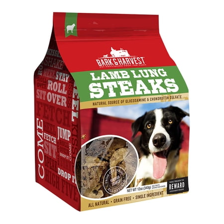 Superior Farms Lamb Lung Steaks Dog Treats - All Natural, 12 oz
