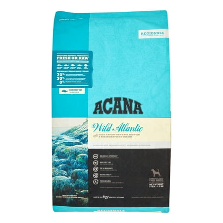ACANA Wild Atlantic Grain-Free Dry Dog Food, High Protein, Fish Recipe, 25 lbs