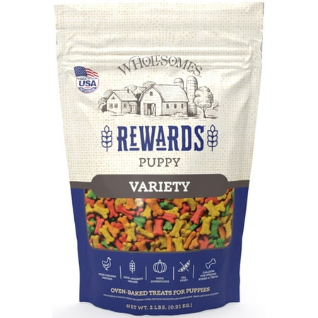 Wholesomes Puppy Variety Biscuit Dog Treats 2 lb - SportMix Rewards Training Snacks