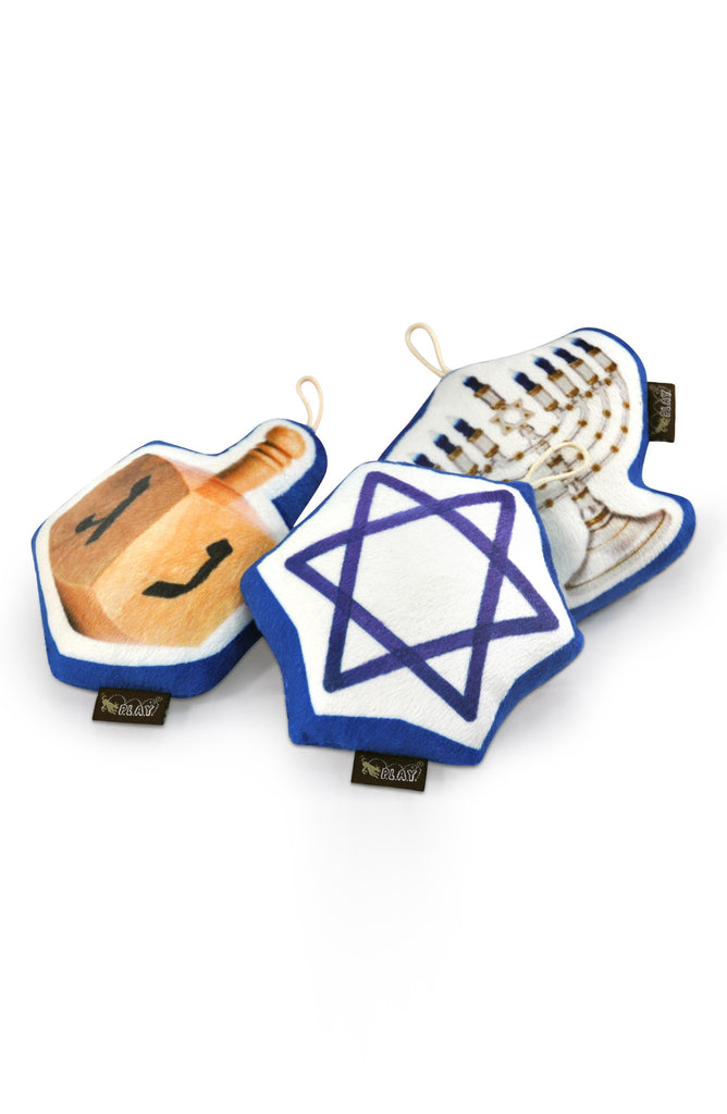 Hanukkah 3-Pc Plush Dog Toy Set