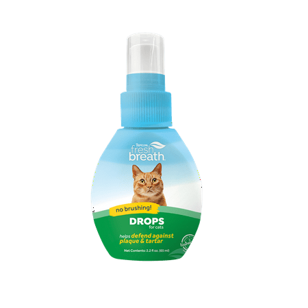 TropiClean Fresh Breath Oral Care Drops for Cats, 2.2 oz