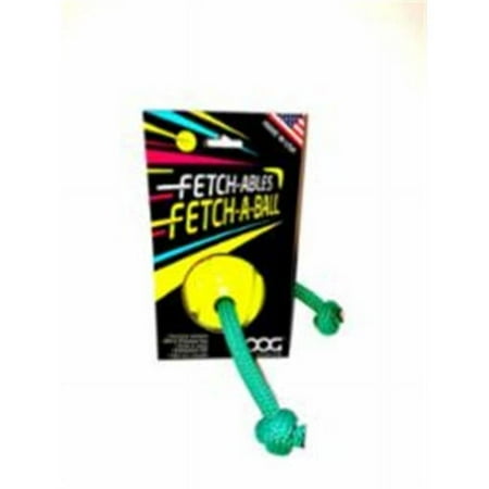Doog USA FBR03 Yellow Fetchable Ball & Rope