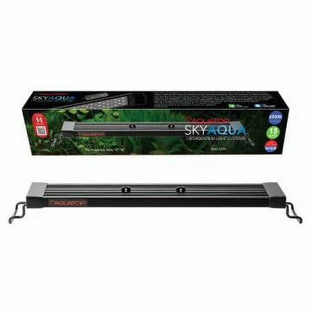 Aquatop SkyAqua 6500K LED Aquarium Light - 12-18 Inch Black Fish Tank Light