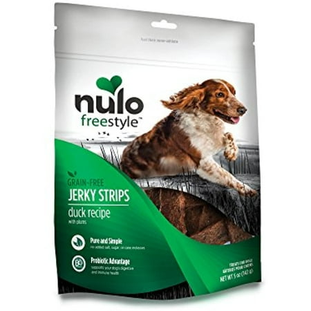 Nulo Freestyle Grain-Free Duck & Plum Jerky Strips Dog Treats - 5 oz Bag