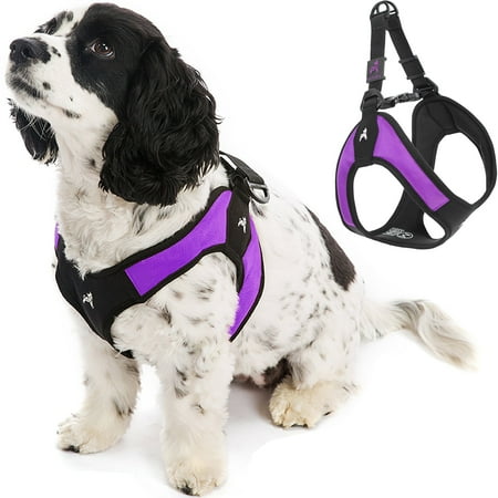 Gooby Escape Free Easy Fit Harness - Purple, Small - No Pull Step-in Dog Harness
