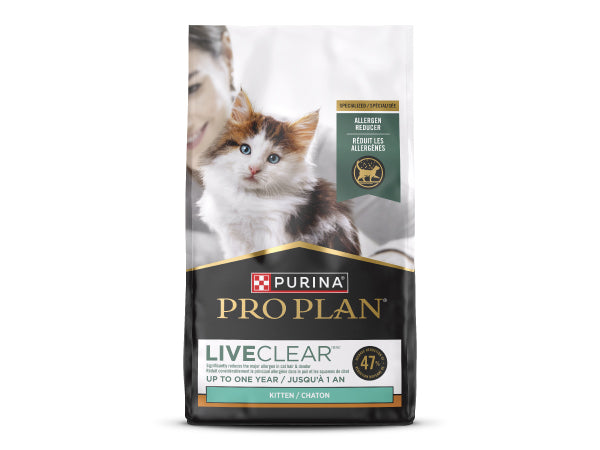 Purina Pro Plan LIVECLEAR Salmon & Rice Formula Cat Food, Allergen Reducing, High Protein, 7 lb Bag
