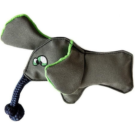 WO Wild Elephant Plush Dog Chew And Tug Toy With Squeaker...