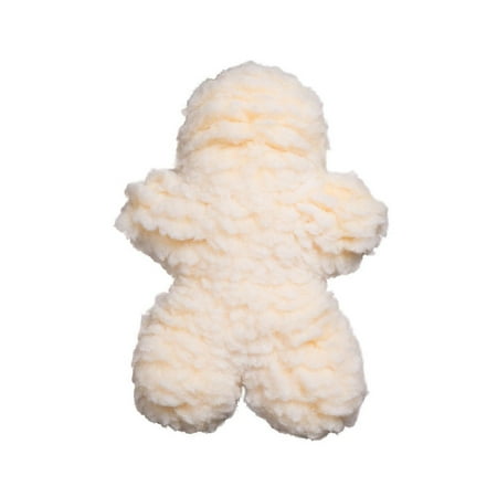 HuggleHounds HuggleFleece Man Dog Toy - Plush, Soft, Durable - Natural/Pink - Medium
