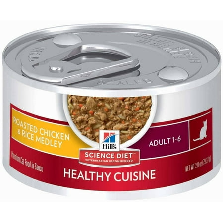 Hill's Science Diet Adult Healthy Cuisine Roasted Chicken & Rice Medley Wet Cat Food, 2.8 oz
