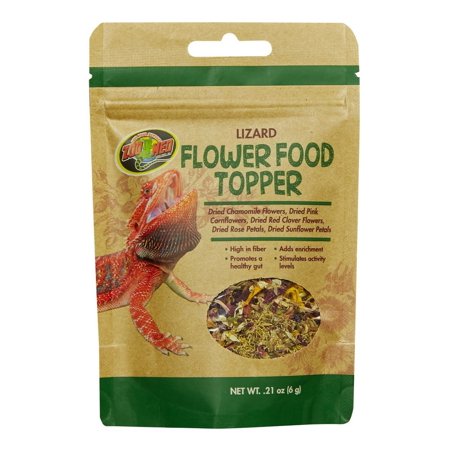Zoo Med Lizard Flower Food Topper - .21 oz - Reptile Food Supplement for Iguanas, Uromastyx & Bearded Dragons