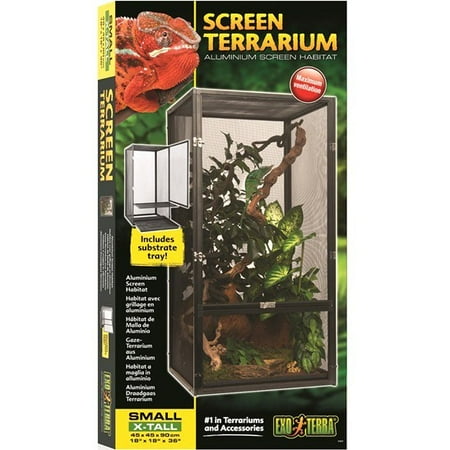 Exo Terra Screen Terrarium - Small/Tall - 18" x 18" x 24" - Reptile Habitat