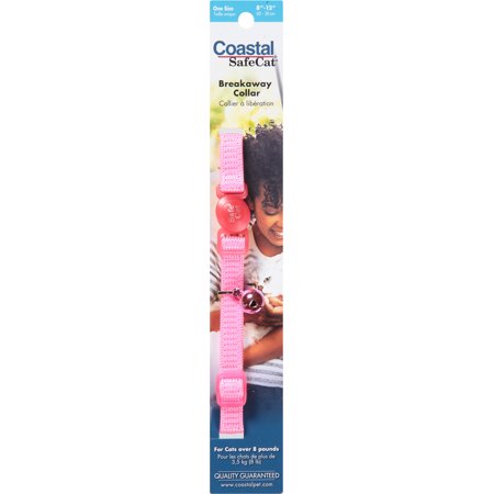Safe Cat Adjustable Snag-Proof Nylon Breakaway Collar  Pink