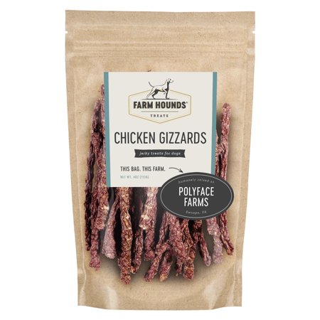 Farm Hounds Chicken Gizzard Sticks - Natural Dog Treats, 4oz - Pasture Raised, USA Made