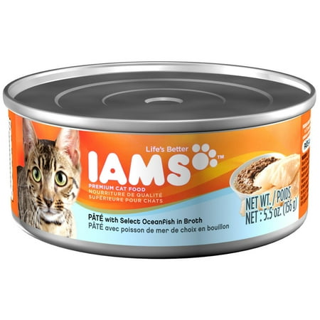 Iams Pate With Select Oceanfish Canned Wet Cat Food 5.5 O...