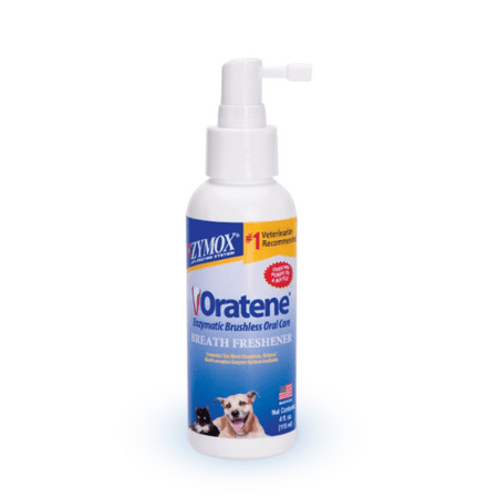 Zymox Oratene Enzymatic Brushless Breath Freshener Spray for Dogs & Cats, 4 oz