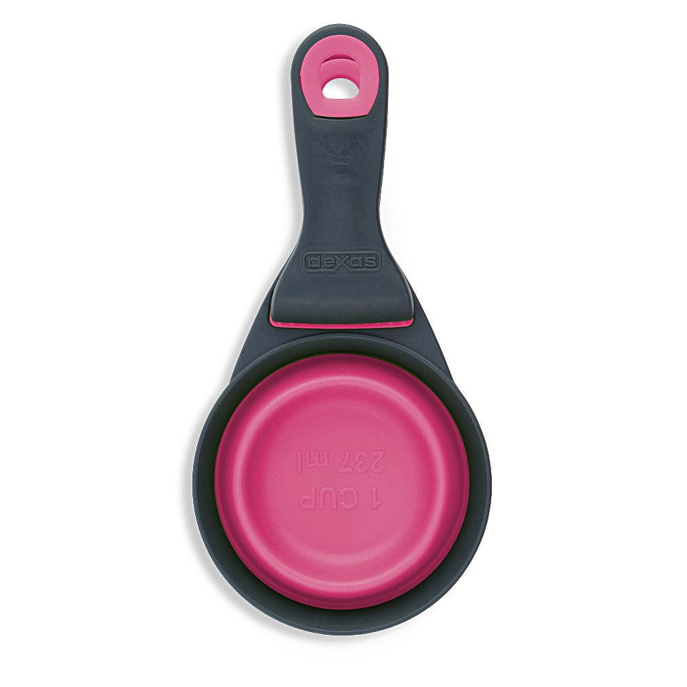 Dexas Collapsible Food Scoop - Pink Pet Food Portion Control